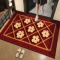 New Chinese woolen style diatomaceous earth absorbent door mat non-slip porch floor rug. - Wool Style 15