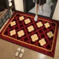 New Chinese style wool-knit design diatomaceous earth absorbent doormat for entryway - Wool Style 16
