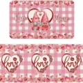 Set di tappetini per San Valentino con simpatici gnomi e motivi a cuore - Amore / 40x60cm