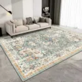 Detailed view of vintage Persian style living room rug, elegant patterned floor carpet - 80*120cm (Washed Faux Cashmere) / Persian Rug - 3