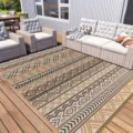 Moroccan geometric outdoor rug for patio and living room, durable non-slip floor carpet. - 40*60cm / Moroccan Ethnic Style 1