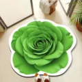 3d rosen blumen form badematte rutschfeste teppich weiche saugfähige tür matte dekoration - 40x40 cm (Kieselgur) / 3D Große Blumen 12