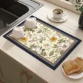 Kitchen draining mat absorbent diatomaceous earth dish drying pad for countertop sink decor - Kaya
