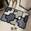 Moderner abstrakter Puzzlesitz-Bodenmatte mit rutschfestem Design für Bad und Hauseingang. - 30*40cm / Stil-5