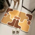 Moderne abstrakte geometrische Fußmatte, rutschfester saugfähiger Teppich für Badezimmer und Flur. - 30*40cm / Stil-6