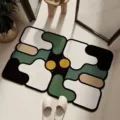 Moderne abstrakte geometrische Fußmatte, bunte Badematte für Eingangsbereich und Wohnzimmer. - 30*40cm / Stil-7