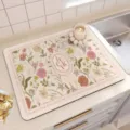 Kitchen diatomaceous earth draining mat absorbent quick drying anti slip tableware mat. - Full Spring Garden