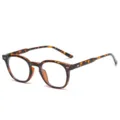 Occhiali Tondi Tartarugati Retro Antiluce Blu Piccola Montatura Vista Variante - Montatura Leopardata Anti-Luce Blu