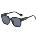 Gafas de sol cuadradas negras de moda para hombre y mujer, estilo retro oversize con estilo. - Estilo Gafas de Sol (C8) / Montura Negra / Lentes Negras
