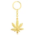 Gouden metalen blad sleutelhanger hanger stijlvolle accessoire mode sieraden cadeau - G-765 / Goud