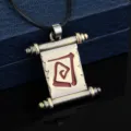 Legierung Schriftrolle Anhänger Halskette mit Seil, stylisches Gaming Symbol Schmuck - Charm-Anhänger / Standard