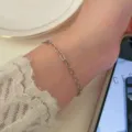 S925 sterling silver minimalist chain bracelet for women elegant daily wear fashion jewelry. - Slender Fashion Chain Style (MY34605)