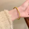 Matte Gold Plain Bangle (MY35261)