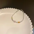 S925 Sterling Silver Beaded Bracelet Colorful Stone Minimalist Daily Variant Jewelry - Colorful Beaded Silver Tube Style (MY30155)