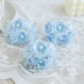 Hellblaue Stoffblumen Haarnadeln braut kopfschmuck DIY haarschmuck zubehoer elemente - Hunan-Farbe