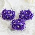 Lila künstliche Blumen Haarschmuck, handgemachte DIY florale Braut Haarnadel Material. - Dunkellila