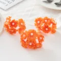 Orange künstliche Blumen Haarschmuck Braut Perle Seide Haarnadeln DIY Hochzeit Haare. - Orange