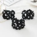 Schwarze Seidenblumen Haarnadeln Braut Haarschmuck handgemachte DIY Haarschmuck Korsage - Schwarz
