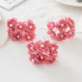 Rosa künstliche Blumen Haarnadel DIY Braut Kopfschmuck Material für Hochzeit Dekorationen - Altrosa