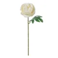 Tige de fleur artificielle en soie renoncule blanche élégante pour déco maison mariage - Blanc Cassé
