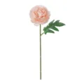 Fleur de renoncule rose artificielle tige unique pivoine en soie pour déco maison - Rose