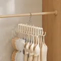Multi-haak tanktop hanger in crème, 20 haken dubbele rij voor kastorganisatie. - 1 Pak (20 Haken) / crème