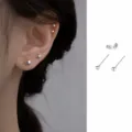 S999 Sterling Silber Kugel Ohrstecker Minimalistisch Kleine Ohrpiercing Schmuckdetail - 990 Silber / 2.0mm