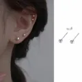S999 Sterlingsilber Kugel Ohrstecker, minimalistischer Schmuck für Damen Knorpel Piercing Alltag. - 990 Silber / 5mm