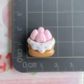 Resin strawberry cake cabochon DIY charm for hair clip phone case handmade craft decor. - Strawberry Chocolate Cake
