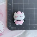 Ciondolo in resina gatto infermiera carino accessorio fai da te per custodia telefono - Gatto Infermiera in Gonna Rosa / Rosa/Bianco