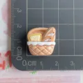 Mini resin bread basket cabochon simulation food flatback charm for DIY hair clips crafts - Bread Carry Basket