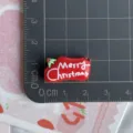 Christmas resin stocking charm detail, DIY phone case hair clip accessory, red festive decor - Red Merry Christmas Candy