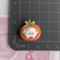Cute resin dog orange fruit charm detail shot, ideal for DIY hair clips, shoes, and cup decor. - Orange Dog