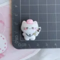 Grazioso ciondolo gatto infermiera in resina per custodia telefono DIY e accessori creativi. - Gatto Dottore con Ago / Bianco