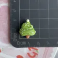 Christmas tree resin charm DIY mobile phone case sticker hair clip accessory detail - Green Cream Christmas Tree
