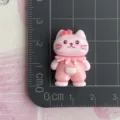 Ροζ γούρι cabochon ρητίνης σε σχήμα γάτας για DIY θήκη τηλεφώνου και αξεσουάρ κοσμημάτων. - Ροζ Γάτα Σε Ροζ Φόρμα