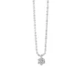 S925 Sterlingsilber Sternenhimmel glitzernde Halskette mit Solitär Zirkon Anhänger für Damen. - Satellitenkette / Weiß