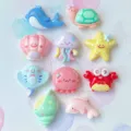 Cute resin marine animal charms for phone case DIY and hair clip decoration craft details. - Mixed Random Style