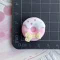 Pink donut resin DIY accessory cameo charm for phone case keychain crafting decoration 1pc - Deep Pink Ruyi Donut (10)