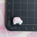 Mini resin car charm DIY accessory for nail art hairpins, cute pink craft supply detail shot - Pink Car Rabbit Dog (F029) / Mini