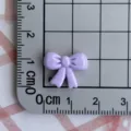 Μωβ φιόγκος από ρητίνη αξεσουάρ DIY, μίνι επίπεδο γούρι για κατασκευή κοσμημάτων. - Μωβ Μίνι Φιόγκος