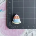 Mini resin capybara cake charm cute diy accessory for hair clip phone case shoe decoration - Blue Flower Cake Capybara