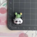 Cute resin panda cactus flatback charm for phone case decoration DIY crafts hairpin accessory - Panda Cactus Potted Plant (Large)