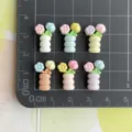 Cabochon vaso di fiori in resina, ciondoli DIY misti per decorazione custodia telefono. - Vaso Di Fiori A Triplo Strato (Misto Casuale)