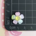 Fiore in resina glitterata con gradazione perlata accessorio DIY, vista dettagliata delle dimensioni. - Fiori Colorati / Gradiente perlato