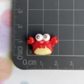 Harz rote Krabbe Cabochon Anhänger für DIY Handyhülle Haarnadel Handwerk Zubehör 1Stk - Rote Käferaugen-Krabbe
