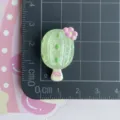 Resin cactus ice lolly DIY craft accessory fine glitter jelly flatback cabochon decoration material - Green Cactus Popsicle