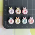 Mini ciondoli ciambella in resina con fiocchi colorati per decorazione custodia telefono fai da te - Ciambella Fiocco (Misto Casuale)