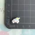 Resin cloud charm craft supply, cute DIY miniature accessory for hair clips and shoes. - Yellow Blue Sleepy Cloud - Mini