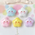 Cute resin smiling star cabochons for DIY crafts cream glue phone case jewelry making supplies - Mixed Random Style